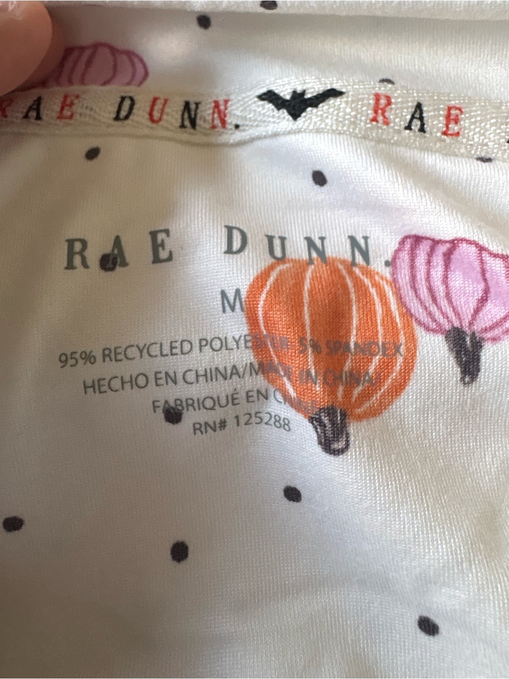 Rae Dunn Women's Pumpkin Print Short Pajama Set - Picture 3 of 5